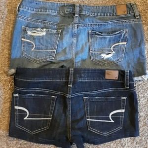 2 American Eagle Size 6 Denim Shorts